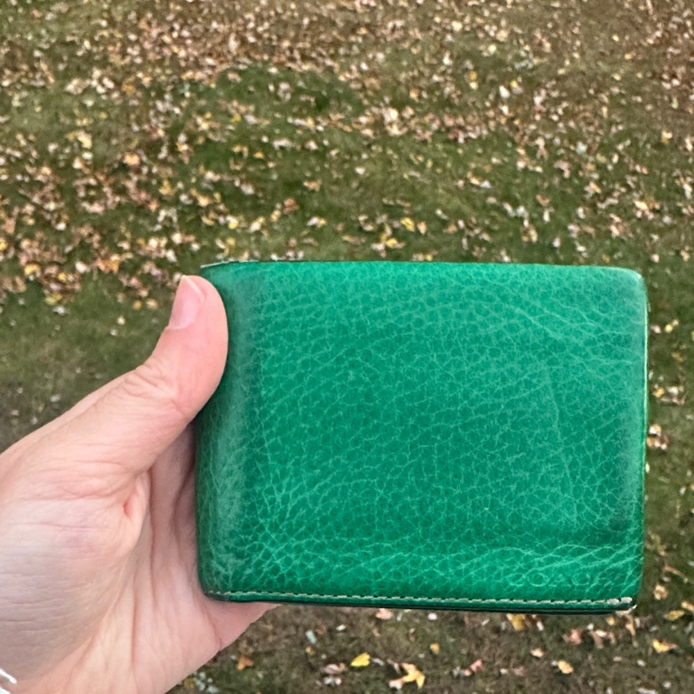 Coach vintage Vibrant Green Leather Card Holder